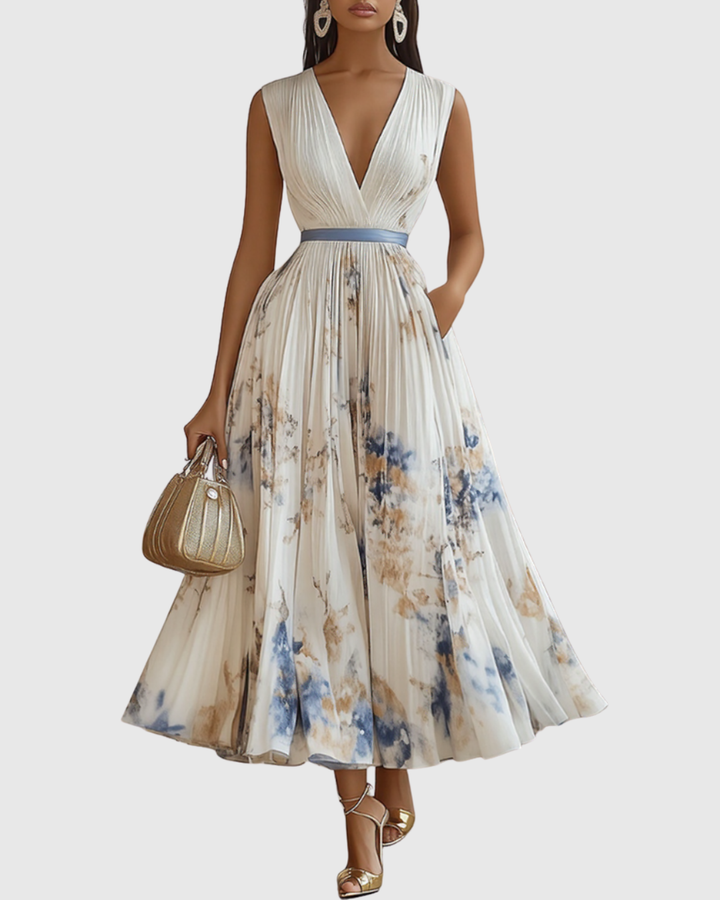 Siena™ | Elegant Pleated Maxi Dress