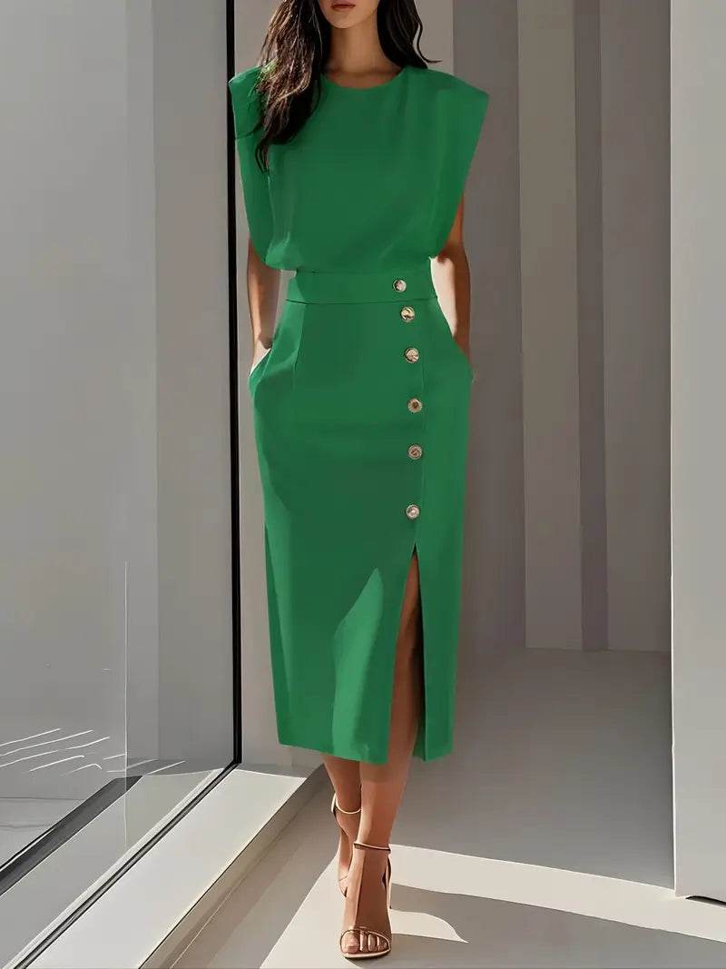 Dolly - Midi Dress with Side Slit